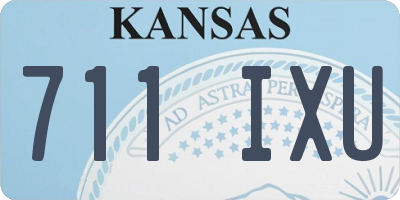KS license plate 711IXU