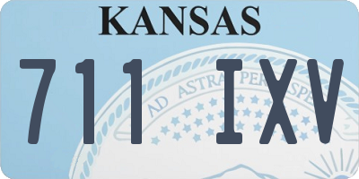 KS license plate 711IXV