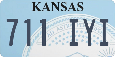 KS license plate 711IYI