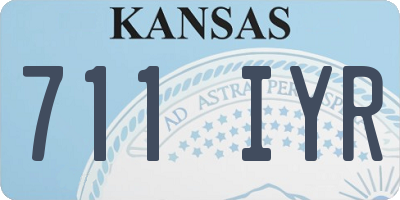 KS license plate 711IYR