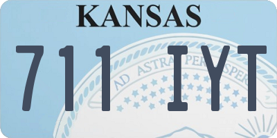 KS license plate 711IYT