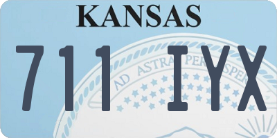 KS license plate 711IYX