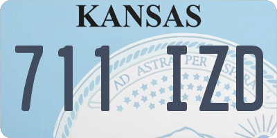 KS license plate 711IZD