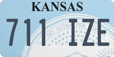 KS license plate 711IZE