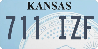 KS license plate 711IZF