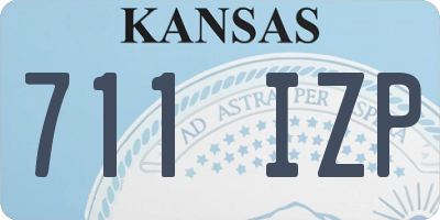 KS license plate 711IZP