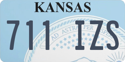 KS license plate 711IZS