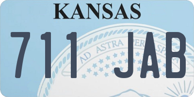 KS license plate 711JAB