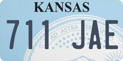 KS license plate 711JAE