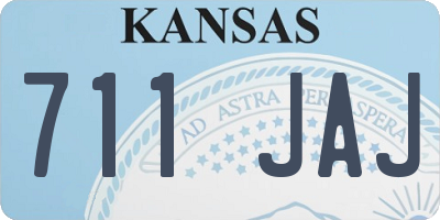 KS license plate 711JAJ