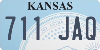 KS license plate 711JAQ