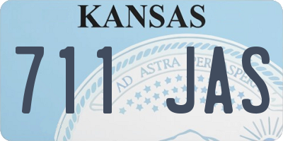 KS license plate 711JAS