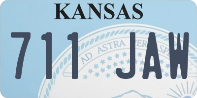 KS license plate 711JAW