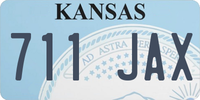 KS license plate 711JAX