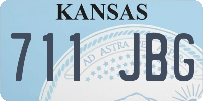 KS license plate 711JBG