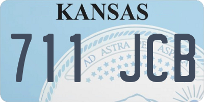 KS license plate 711JCB