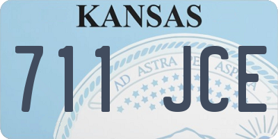 KS license plate 711JCE