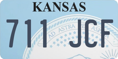 KS license plate 711JCF