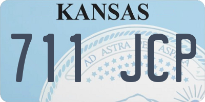 KS license plate 711JCP