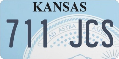 KS license plate 711JCS