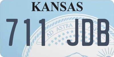 KS license plate 711JDB