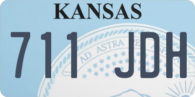 KS license plate 711JDH