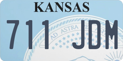 KS license plate 711JDM