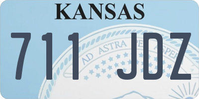 KS license plate 711JDZ