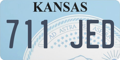 KS license plate 711JED