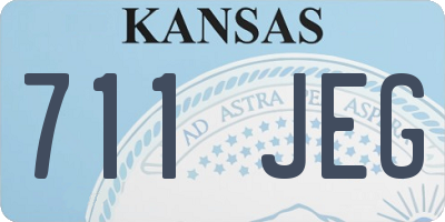 KS license plate 711JEG