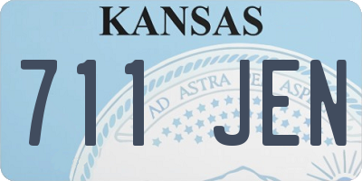 KS license plate 711JEN