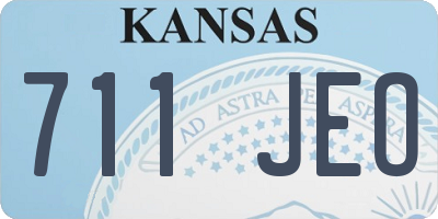 KS license plate 711JEO