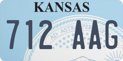 KS license plate 712AAG