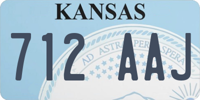 KS license plate 712AAJ