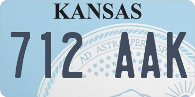 KS license plate 712AAK