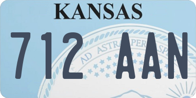 KS license plate 712AAN
