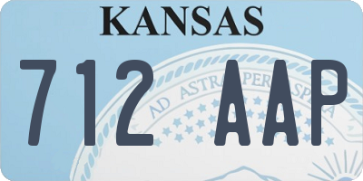 KS license plate 712AAP