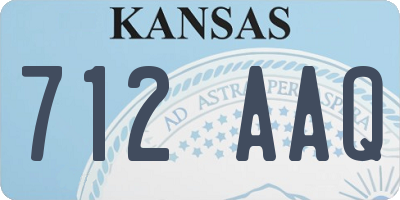 KS license plate 712AAQ