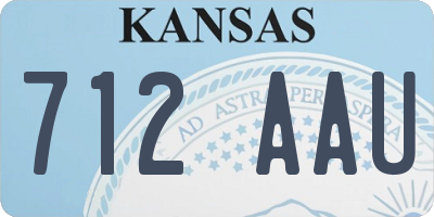KS license plate 712AAU