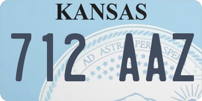 KS license plate 712AAZ