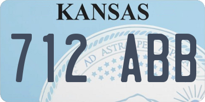 KS license plate 712ABB