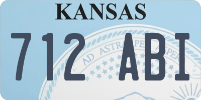 KS license plate 712ABI