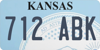 KS license plate 712ABK