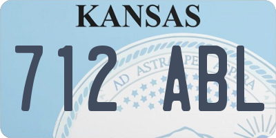 KS license plate 712ABL