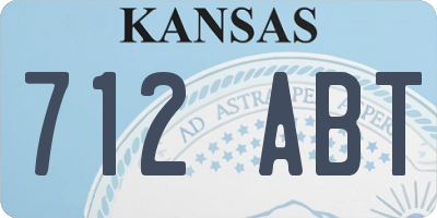 KS license plate 712ABT