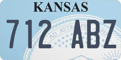KS license plate 712ABZ