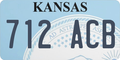 KS license plate 712ACB