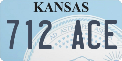 KS license plate 712ACE