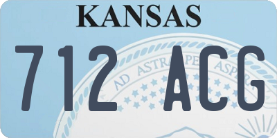 KS license plate 712ACG