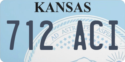 KS license plate 712ACI